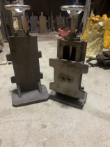 Dovetail trough column drag plate lathe guide rail table with Rod screw vertical T-shaped hand lift slide table handwheel
