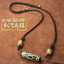The beads lanyard cross the neck clavicle hand-woven mens and womens necklace rope Tibet jewelry jade pendant rope