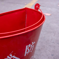 Semi-round paint bucket Fire spade Semi-thickened bucket Yellow sand bucket Fire bucket Fire iron bucket