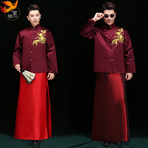 Xiuhe clothing mens 2021 New Chinese dress wedding costume dragon and phoenix gown gown coat Tang suit Chinese style summer