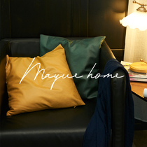 Manyue home ins light luxury imitation leather pillow anti-scratch living room sofa cushion bedside pillow pillow cover does not contain core