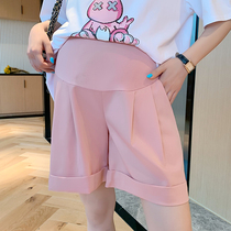 Pregnant womens short pants wear womens summer chiffon new thin high waist Belly Belly tide hot mom loose versatile fashion and leisure