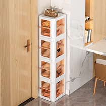 Installation-free shoe cabinet home entrance indoor and outdoor shoe storage artifact space-saving Internet celebrity simple dust-proof small narrow shoe rack