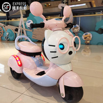 Children boys and girls electric motorcycle double with remote control dual-drive toy car can be charged with electric car 2-6 years old