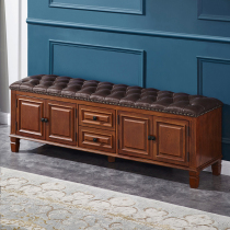 American solid wood door shoe stool shoe cabinet can sit and wear shoe stool cabinet enter the door to change shoe stool shoe cabinet European household
