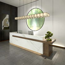 Simple modern company hotel retro front desk reception desk bar cashier clothing store light luxury commercial counter table