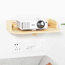 Solid wood projector bracket Punch-free tray shelf Projection rack storage box Fixed pylons Hanging box Bedside wall bracket Wall bracket shelf plate hanger shelf shelf Projection base