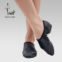 Chen Ting jazz shoes Ballet teacher shoes Dance soft-soled practice base training belt with black skin tone dance shoes flat heel female
