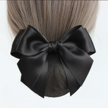 Professional female floral headdress nurse hair net flight attendant work net pocket bow bank hair accessories simple