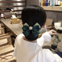 Professional hair net bag hotel nurse bank floral headdress flight attendant waiter work thickness hair net bow hairclip