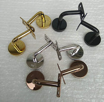 Stainless steel solid wall support solid wood aisle glass stair enclosure railing column hanging wall handrail accessories gold-plated