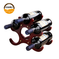 European-style red wine rack ornaments living room modern simple household solid wood lattice wooden wine bottle shelf small wine rack