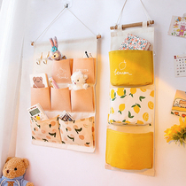 Storage bag wall hanging wall wall door rear fabric wall hanging artifact student dormitory good things bedside storage small cloth bag