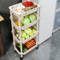 Kitchen shelf floor multi-layer household goods household collection vegetable basket storage rack