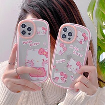 New graffiti Kitty cat iPhone13promax phone shell personality creative anti-fall application Apple 12 11