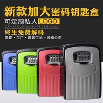Password lock key box wall-mounted car spare door emergency security door cat eye decoration creative key box