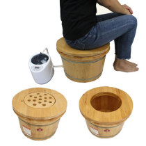Fumigation bucket private part sitting fumigation bucket basin cedar wooden bucket heating constant temperature foot bath bucket steam foot bucket wooden household
