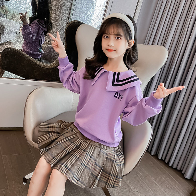 Girls Spring Set 2021 New Korean version of the tide childrens spring dress two-piece set of clothing in the childrens leisure