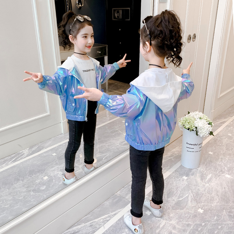 Childrens girl coat spring autumn 2021 new girls fashion autumn coat childrens spring hoodie