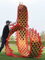 Fitness colorful silk with dance ribbon 7 colored silk with rice seedlings singing silk with square dance Chinese hand thrower 6 8 m with dragon