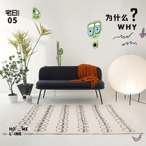 (line of lines) Nordic Living room Carpet bedroom light lavish style modern minimalist sofa tea table blanket light and luxurious