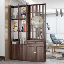 New Chinese style screen living room partition storage porch cabinet shoe cabinet modern simple home storage rack integrated wine cabinet