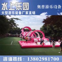 Mobile Water Pink Slip Ladder Equipment Inflatable Pink Chute Powder Slide Full-Time Powder Skating Full City Water Park Manufacturer