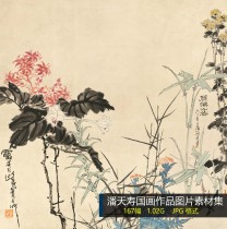 g14 Pan Tianshou freehand Chinese painting flower and bird painting works 167 high-definition electronic picture material collection