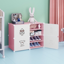 Shoe rack New 2021 home simple modern bedroom childrens shoe cabinet dustproof dormitory door storage economy
