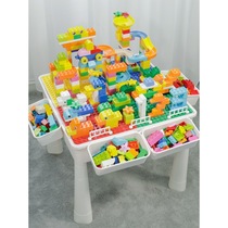 Multifunctional building block table childrens assembly building blocks toys for men and women children 2-3-4 years old baby intelligence Brain 6