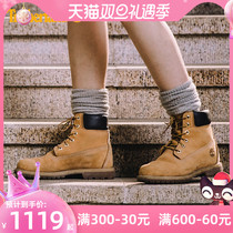 TIMBERLAND Tianbai womens shoes rhubarb boots kicking Outdoor sneakers high-top casual shoes 10361713