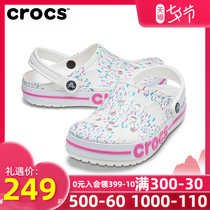 Crocs mens beach shoes crocs 2021 summer new bayaka luo ban printing casual womens shoes 206232