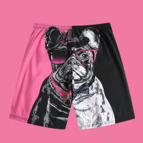  Seaside resort water park tide brand couple beach pants mens quick-drying hot spring swimming trunks sexy printed shorts loose