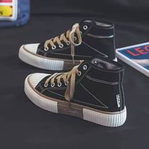 Peaches are ripe and Huili ow co-famous cherry blossom explosion modified canvas shoes female summer thin high-top student biscuit womens shoes