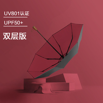 Ansunny ONE Sunscreen Double Umbrella Triple Fold Black Glue Clear Umbrella Sun Umbrella Sun Umbrella Sun Umbrella Sun Umbrellas UV rays