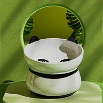 Cat bowl ceramic cat basin food basin pet cat bowl drinking water rice bowl high foot cat bowl kitten anti-knock protection cervical spine