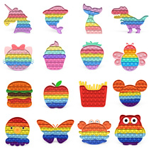 Rainbow press music finger pressure bubble silicone childrens educational toys baby decompression Press board Jewish thinking chess