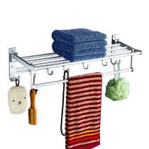 40-80cm bathroom space aluminum bathroom towel rack wall-mounted bathroom movable folding towel bar free hole