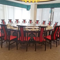 New hotel electric Round Table 3 meters New Chinese rock board table Restaurant Club box hot pot table and chairs customized
