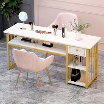 Net red nail art table and chair set ins wind special price Economical nail shop table Japanese light luxury double nail table