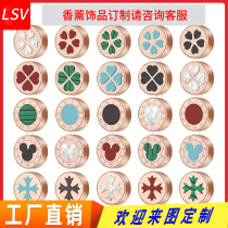  15mm stainless steel magnet aromatherapy buckle Shell Rose gold paste essential oil aromatherapy buckle Magnet fragrance diffuser clip buckle