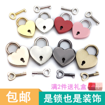 Mini love small padlock heart-shaped luggage hardware accessories Peach heart gold and silver wedding jewelry lock creative small gift