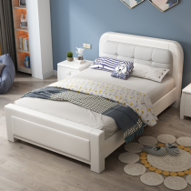 Single bed 1 2 meters Small Apartment 1 35m wide white one meter two children simple home custom Nordic solid wood bed