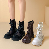 Spring Edge Clear Boots Children Summer Slim 2022 new hollowed-out breathable mesh yarn cool boots thick bottom spring and autumn Martin short boots