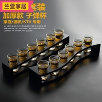 Wild shot glass Bar spirits Foreign wine glass Bullet glass Bite glass Wild glass set