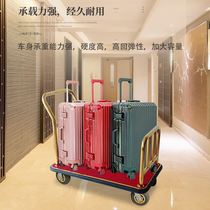 Hotel luggage cart Stainless steel hotel lobby Pull luggage trolley trolley trolley tow luggage trolley