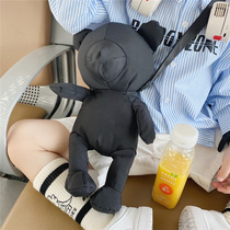 Cookies moms Korean version children bag netting red cute cartoon small bear zero wallet single shoulder inclined cross-pack male and female backpack