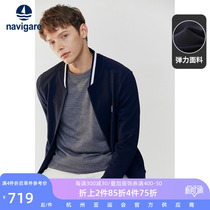 Navigare Italian Sailing Men Spring & Autumn Baseball Jersey Casual Jacket Slim Short Knit Coat