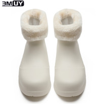emuy outer rain boots 2021 men and women with the same type Inner height non-slip fashion jelly shoes thick soles Martin boots