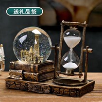 Childrens crystal ball music box birthday gift girls creative hourglass timer decorations living room wine cabinet ornaments